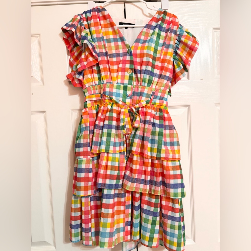 Beulah Multicolor Plaid Dress Size M